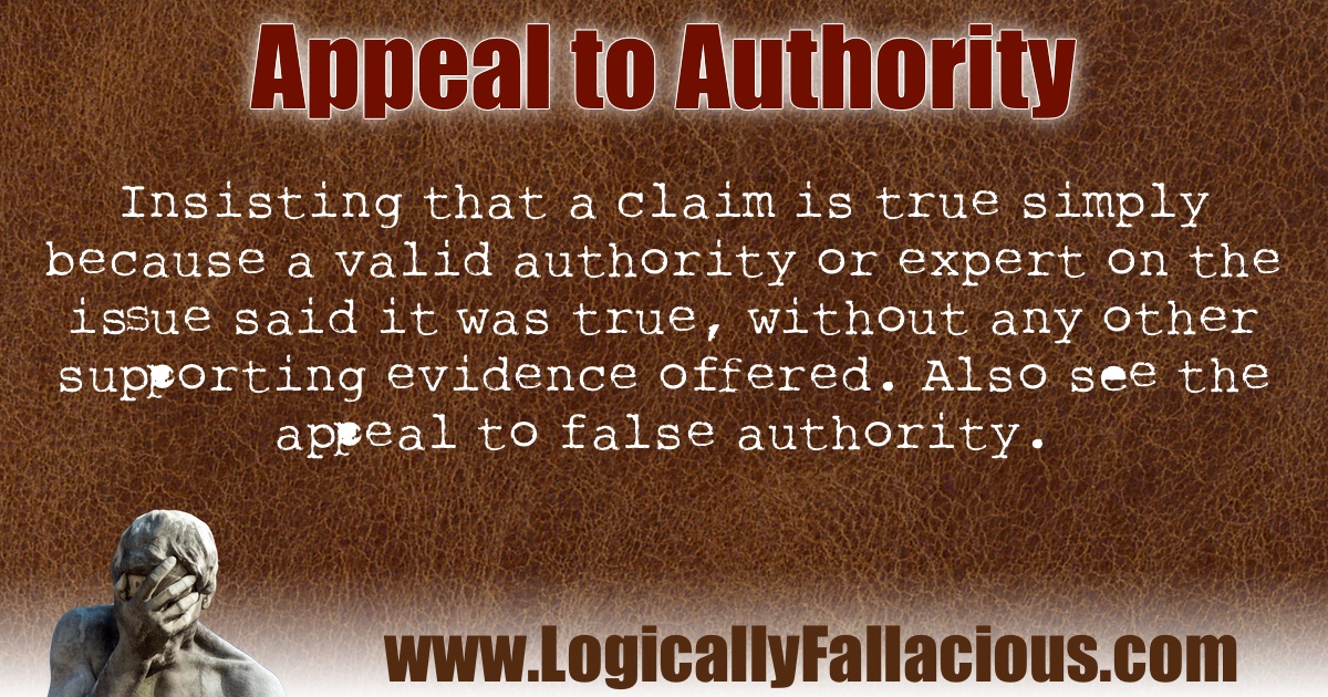 Appeal to Authority illustration