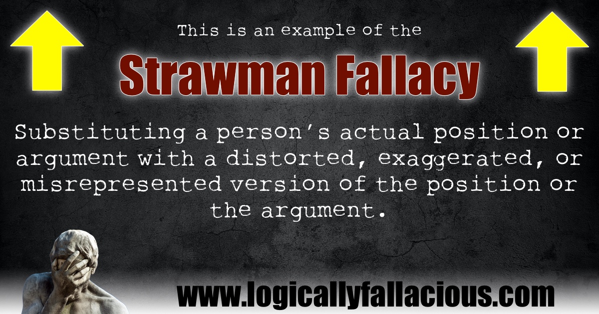 Strawman Fallacy illustration