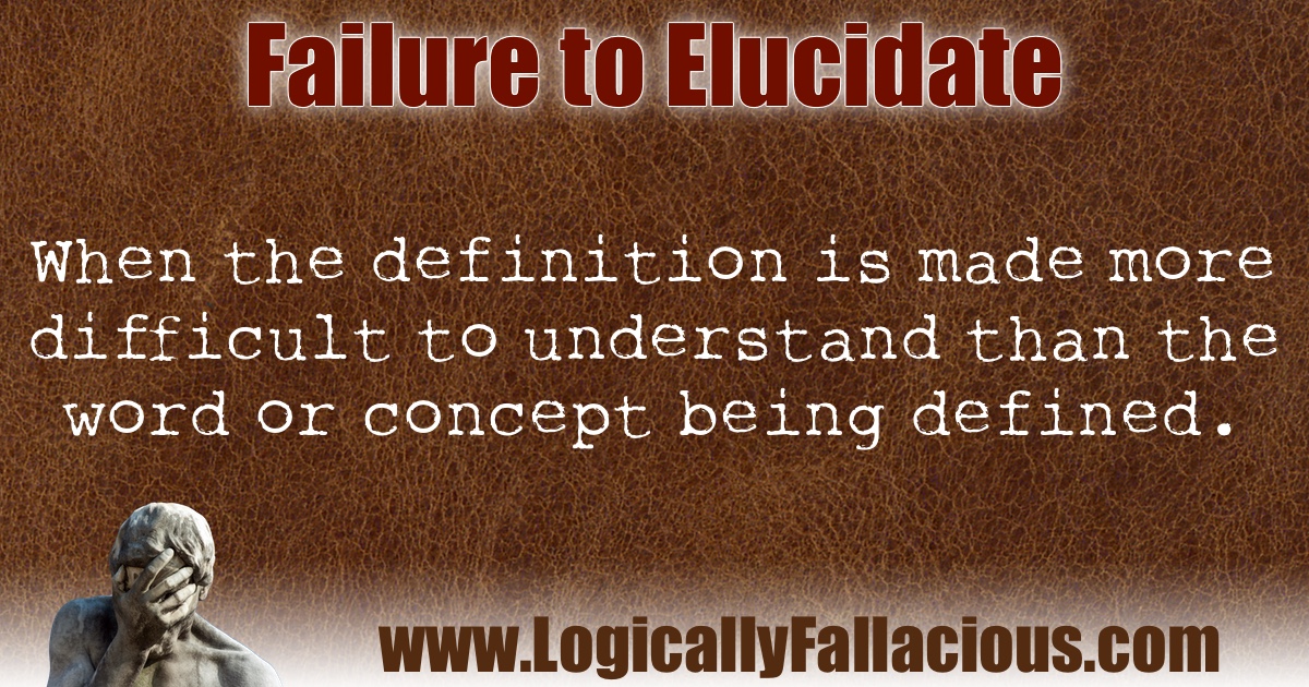 Failure to Elucidate illustration