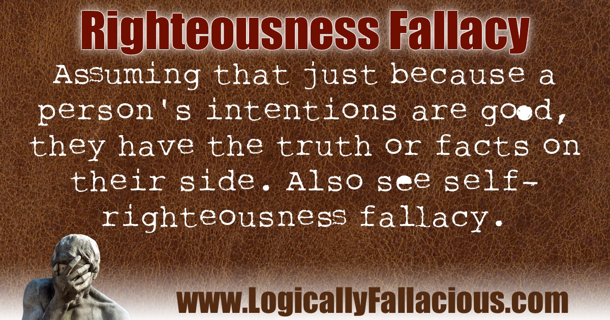 Righteousness Fallacy illustration
