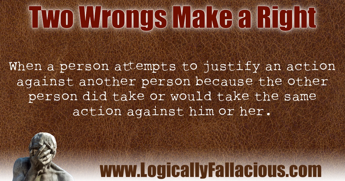 Two Wrongs Make a Right illustration