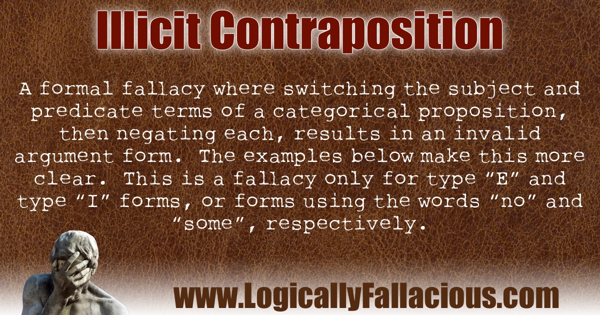 Contraposition logic clearance examples